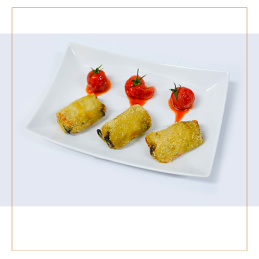 Involtini di Razza e Melanzane